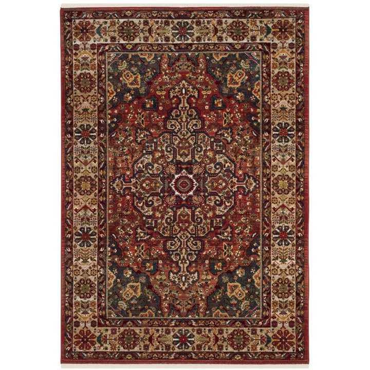 SAFAVIEH Kashan Collection KSN303D Ivory / Red Rug Image 1