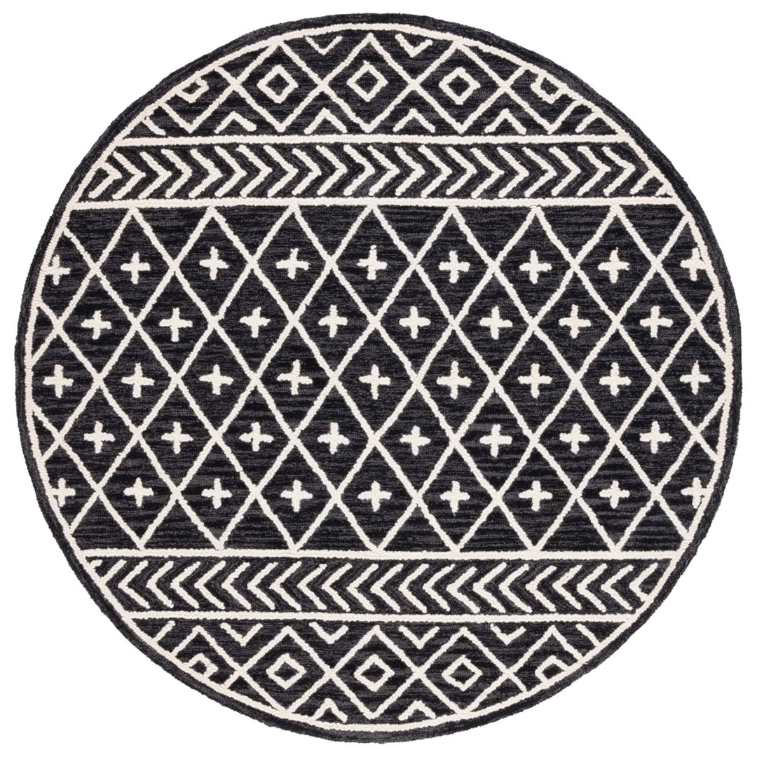 SAFAVIEH Metro MET454Z Handmade Black / Beige Rug Image 6