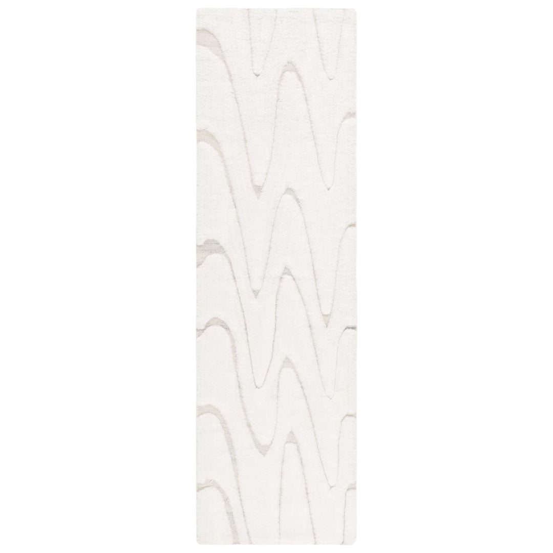 SAFAVIEH Madison Collection MAD608K Cream / Orange Rug Image 8