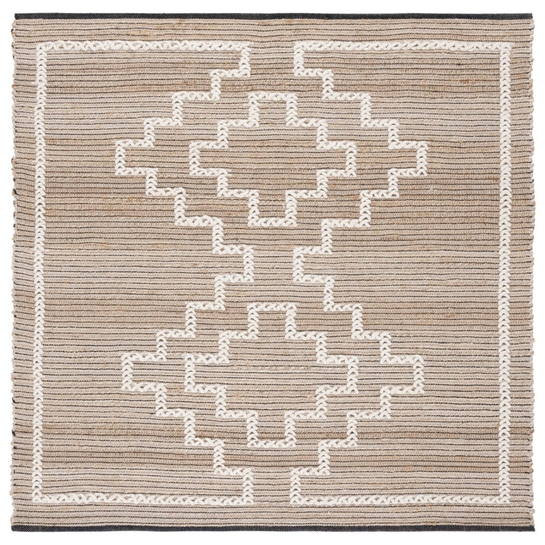 SAFAVIEH Natural Fiber NF826H Charcoal / Natural Rug Image 6