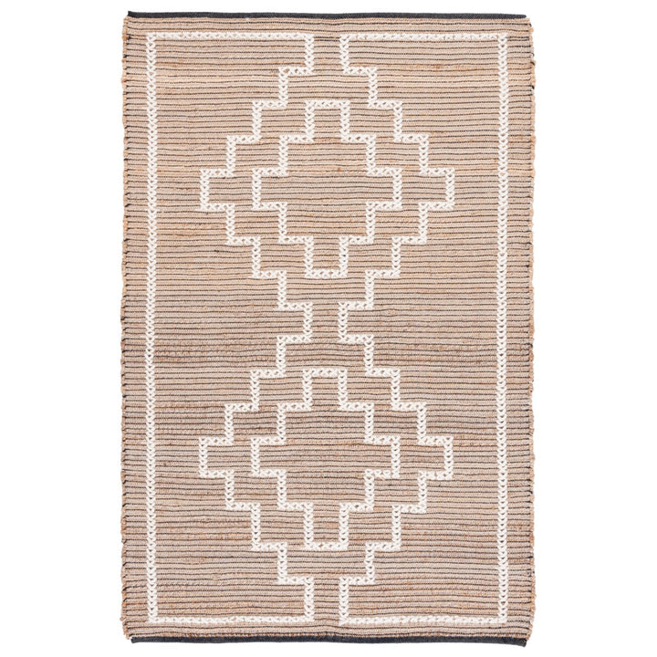 SAFAVIEH Natural Fiber NF826H Charcoal / Natural Rug Image 1