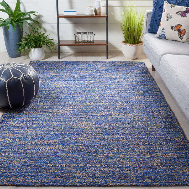 SAFAVIEH Natural Fiber NFB651K Teal / Natural Rug Image 1