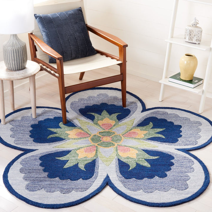 SAFAVIEH Natural Fiber NFB656M Blue / Natural Rug Image 1