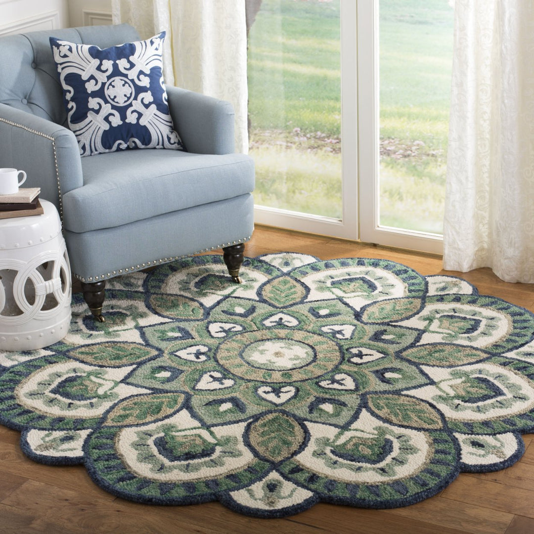 SAFAVIEH Natural Fiber NFB656X Olive / Natural Rug Image 9