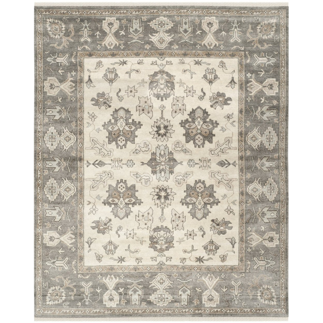 SAFAVIEH Oregon Collection ORE870B Beige / Grey Rug Image 1