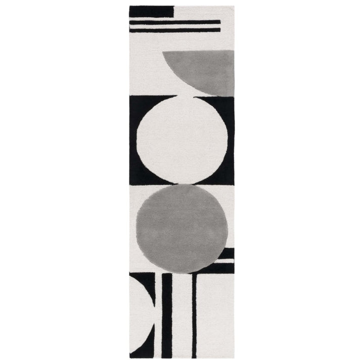 SAFAVIEH Portofino Shag Collection PTS215A Ivory/Grey Rug Image 1