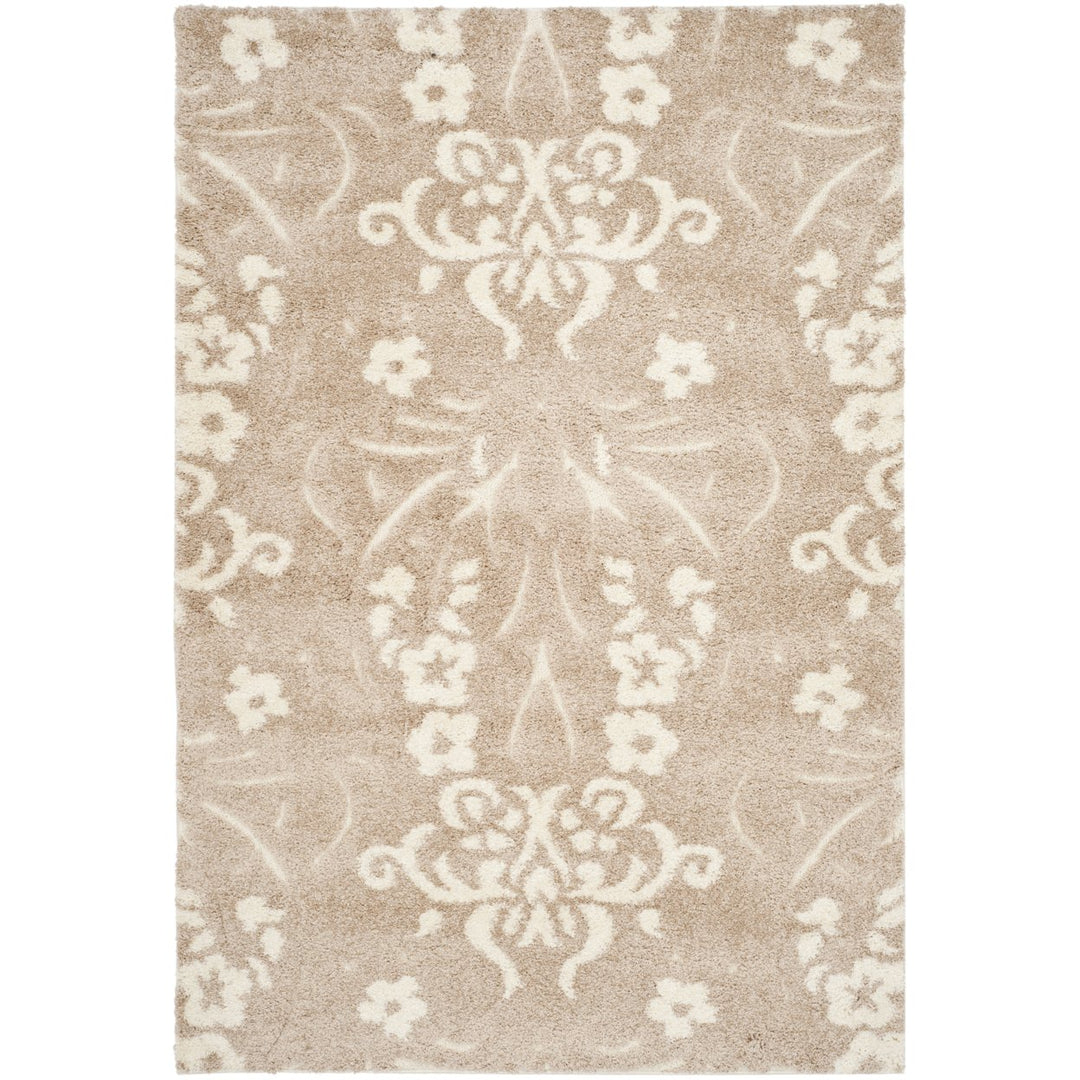 SAFAVIEH  York Shag Collection SG168C Grey / Ivory Rug Image 4