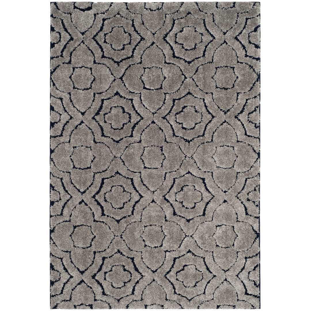 SAFAVIEH  York Shag Collection SG168D Blue / Ivory Rug Image 4