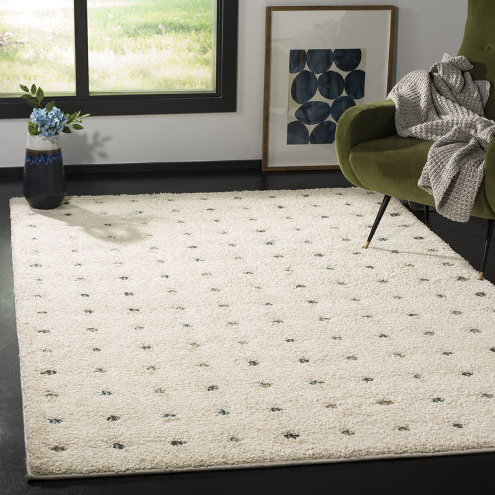 SAFAVIEH  York Shag Collection SG168D Blue / Ivory Rug Image 7