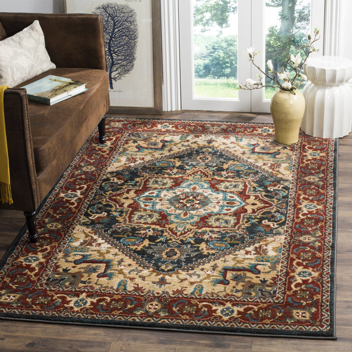 SAFAVIEH Skyler Collection SKY504D Beige / Blue Green Rug Image 1