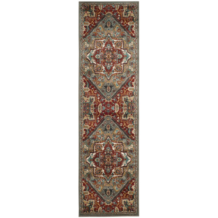 SAFAVIEH Skyler Collection SKY506F Grey Beige / Blue Rug Image 1