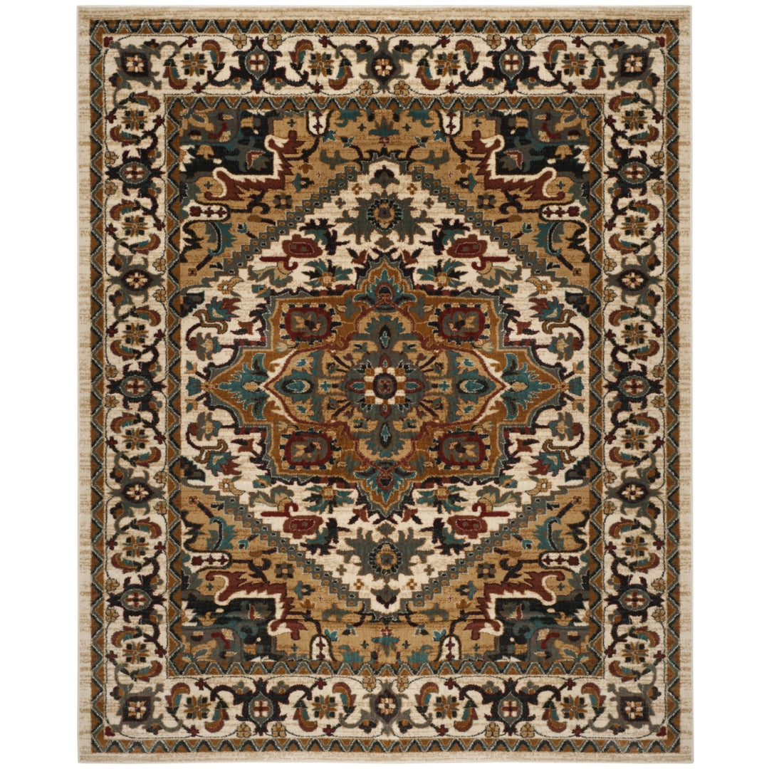 SAFAVIEH Skyler Collection SKY514F Grey Beige / Gold Rug Image 5