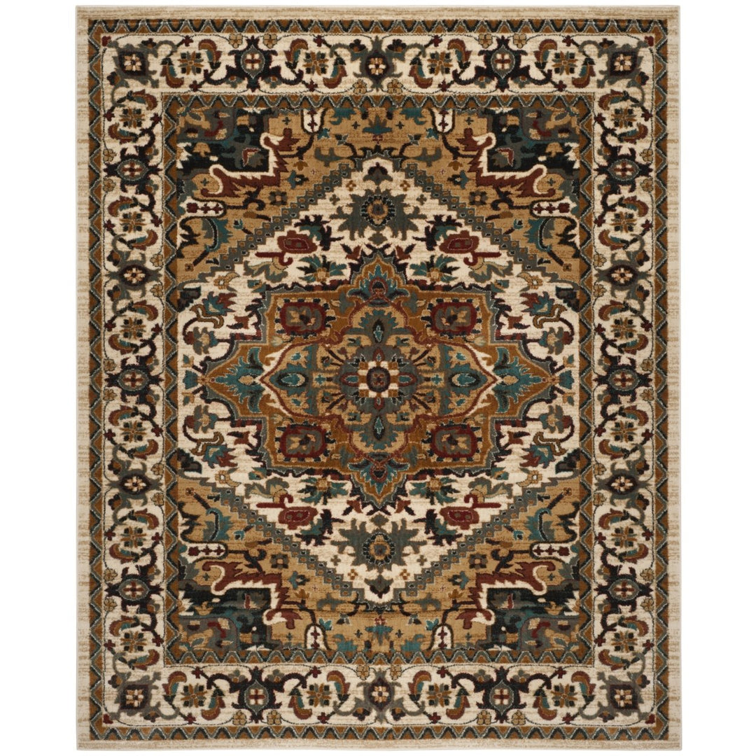 SAFAVIEH Skyler Collection SKY514F Grey Beige / Gold Rug Image 1