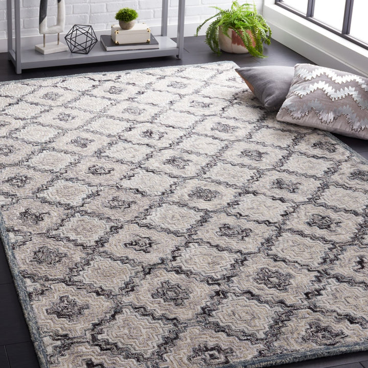 SAFAVIEH Summit Collection SMT293B Grey / Ivory Rug Image 7