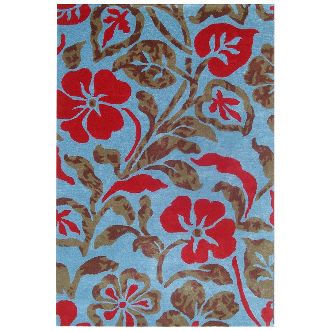 SAFAVIEH Summit Collection SMT295R Red / Ivory Rug Image 8
