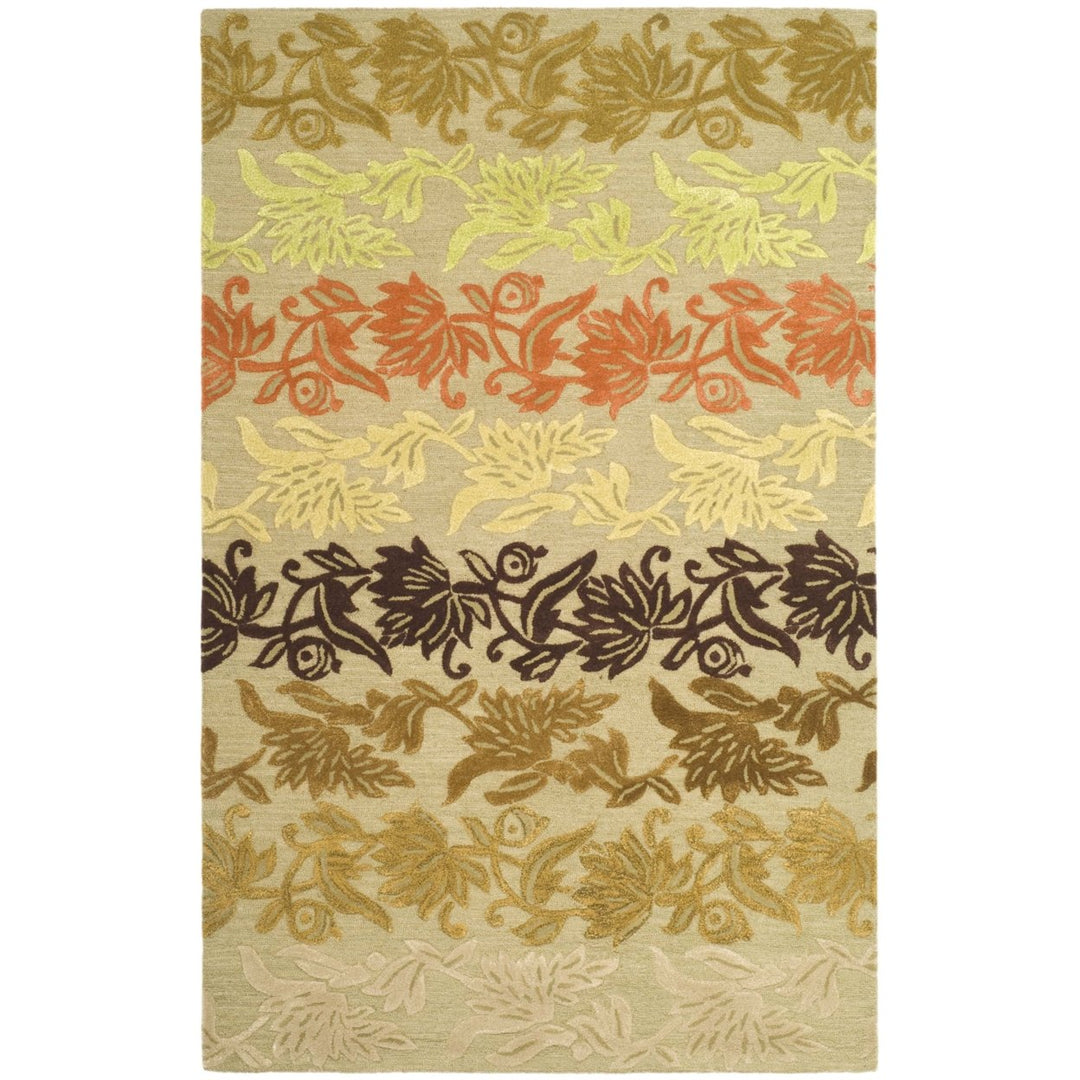 SAFAVIEH Summit Collection SMT295T Teal / Ivory Rug Image 4