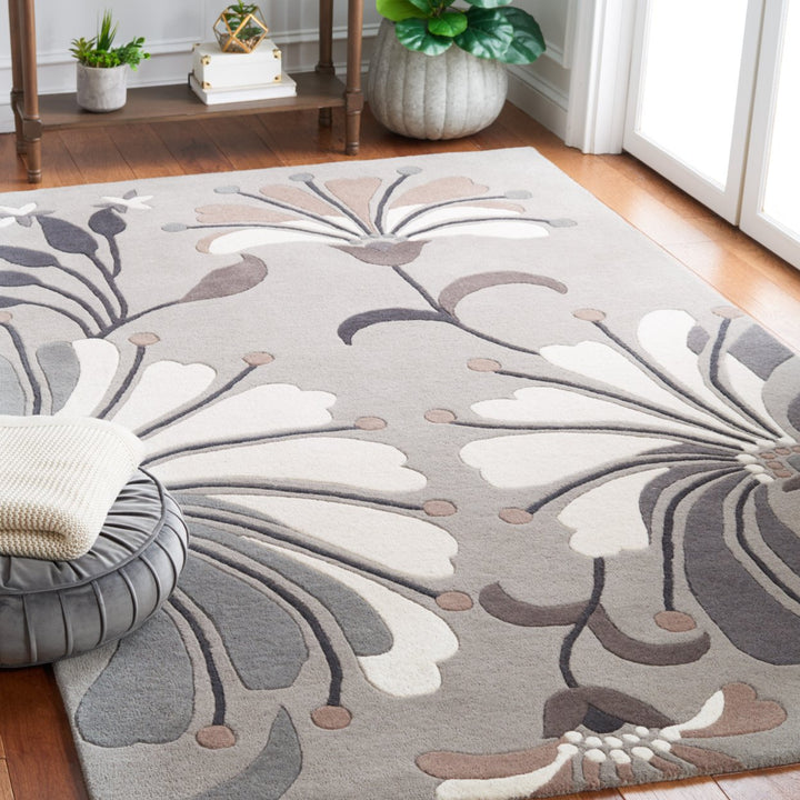 SAFAVIEH Summit Collection SMT295T Teal / Ivory Rug Image 6