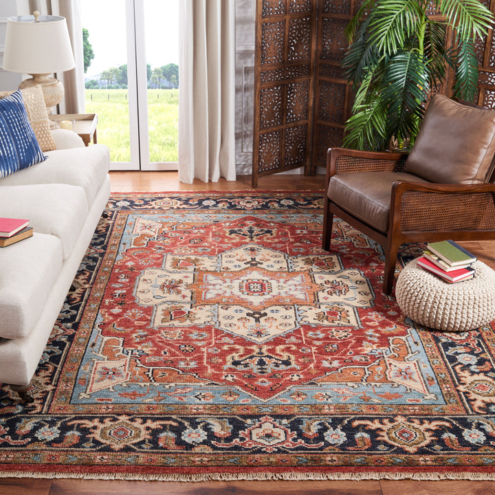 SAFAVIEH Soho SOH732A Handmade Brown / Multi Rug Image 8