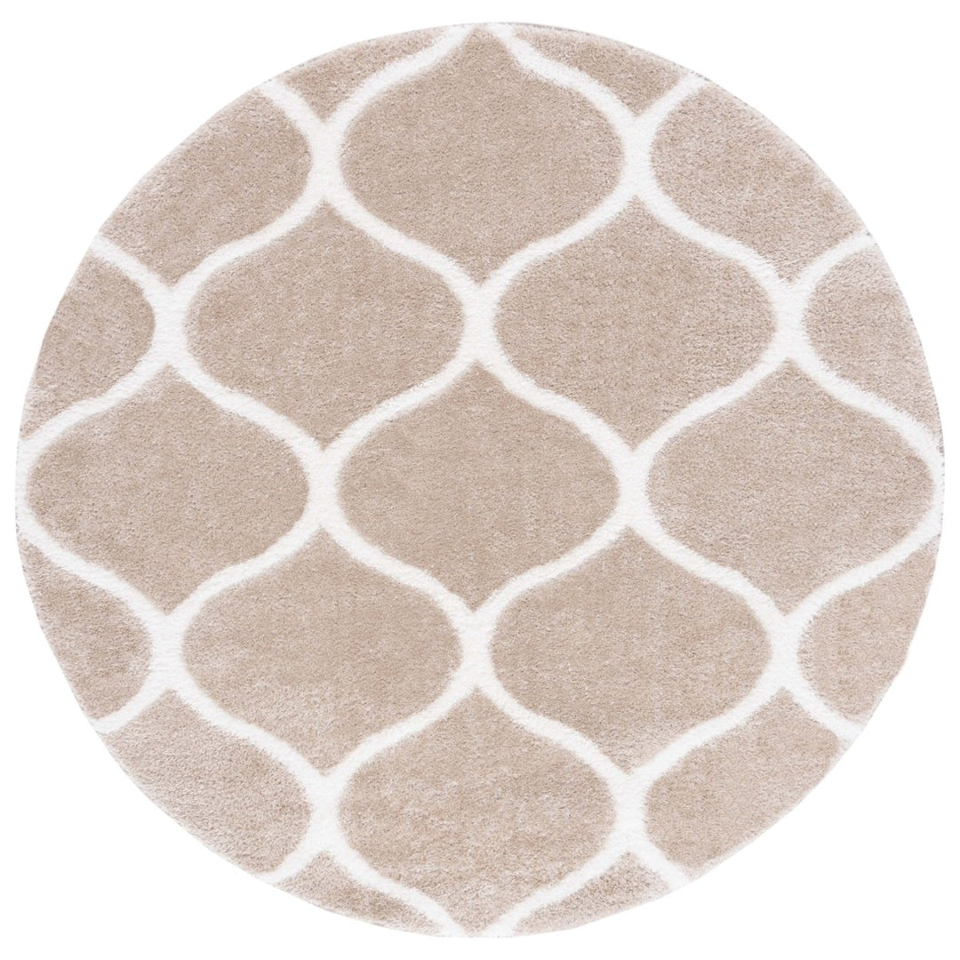 SAFAVIEH Tahoe Shag Collection THO675G Silver / White Rug Image 3