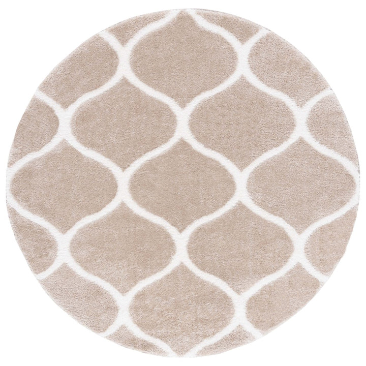 SAFAVIEH Tahoe Shag Collection THO675G Silver / White Rug Image 1