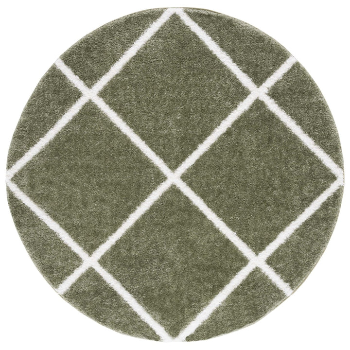 SAFAVIEH Tahoe Shag Collection THO675A White / Silver Rug Image 3