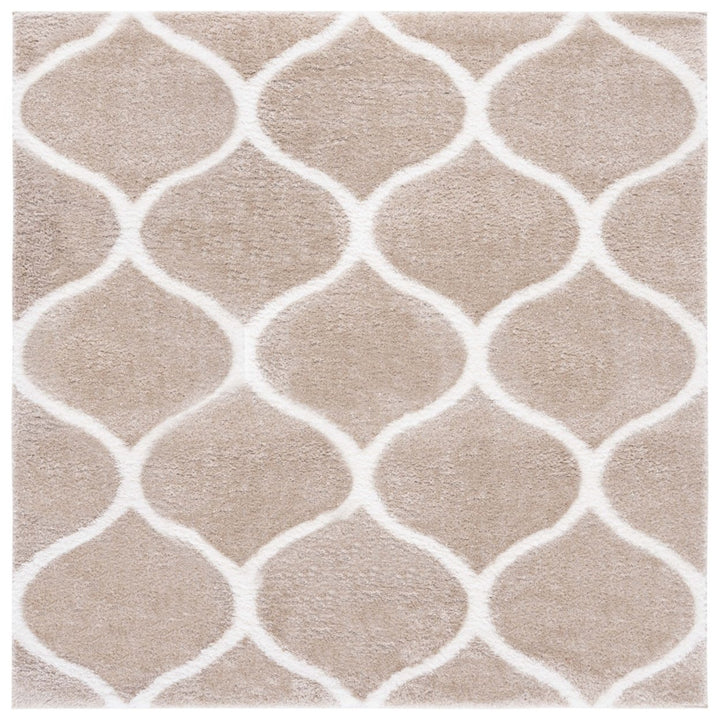 SAFAVIEH Tahoe Shag Collection THO675G Silver / White Rug Image 4