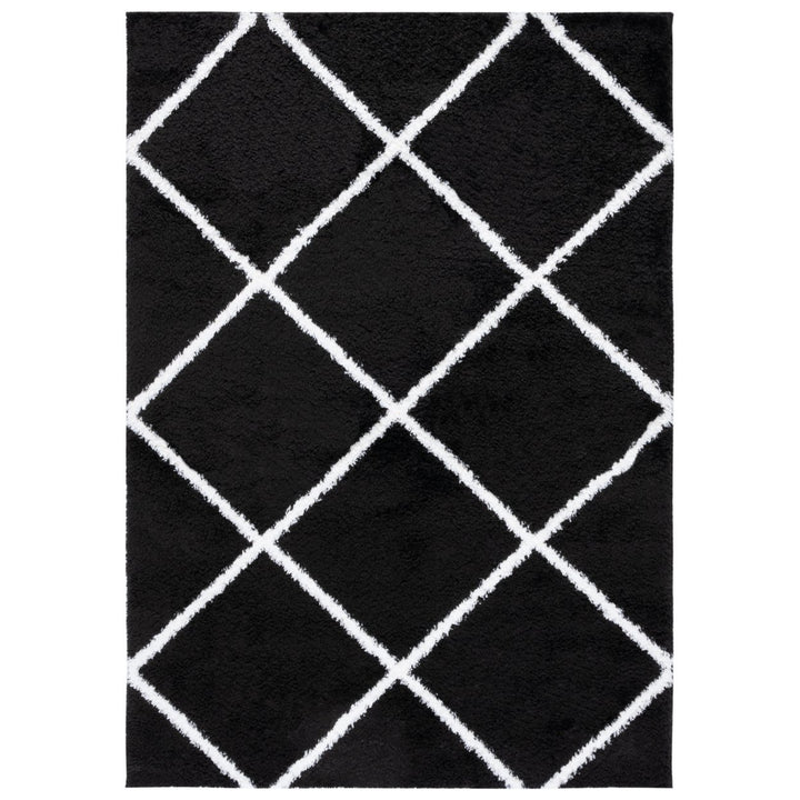 SAFAVIEH Tahoe Shag Collection THO675A White / Silver Rug Image 6
