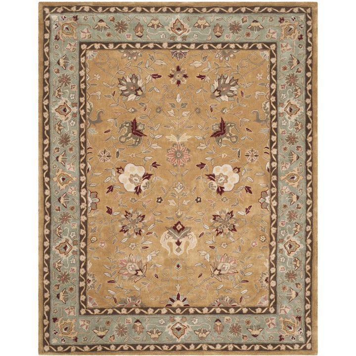 SAFAVIEH Tahoe Shag Collection THO676W Sage / White Rug Image 10