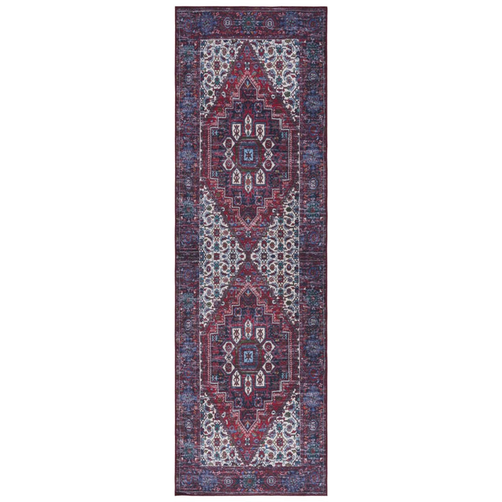 SAFAVIEH Tucson Collection TSN173J Aqua / Pink Rug Image 7