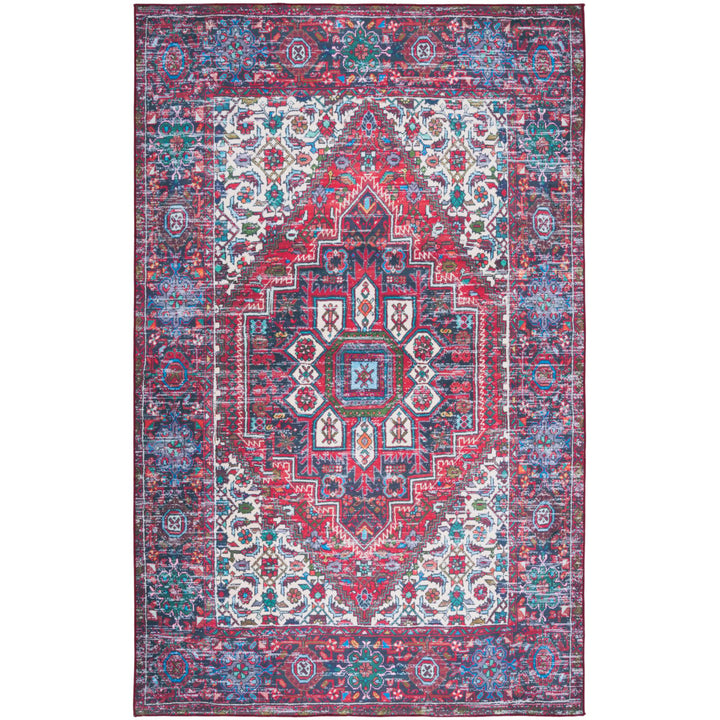 SAFAVIEH Tucson Collection TSN173J Aqua / Pink Rug Image 8