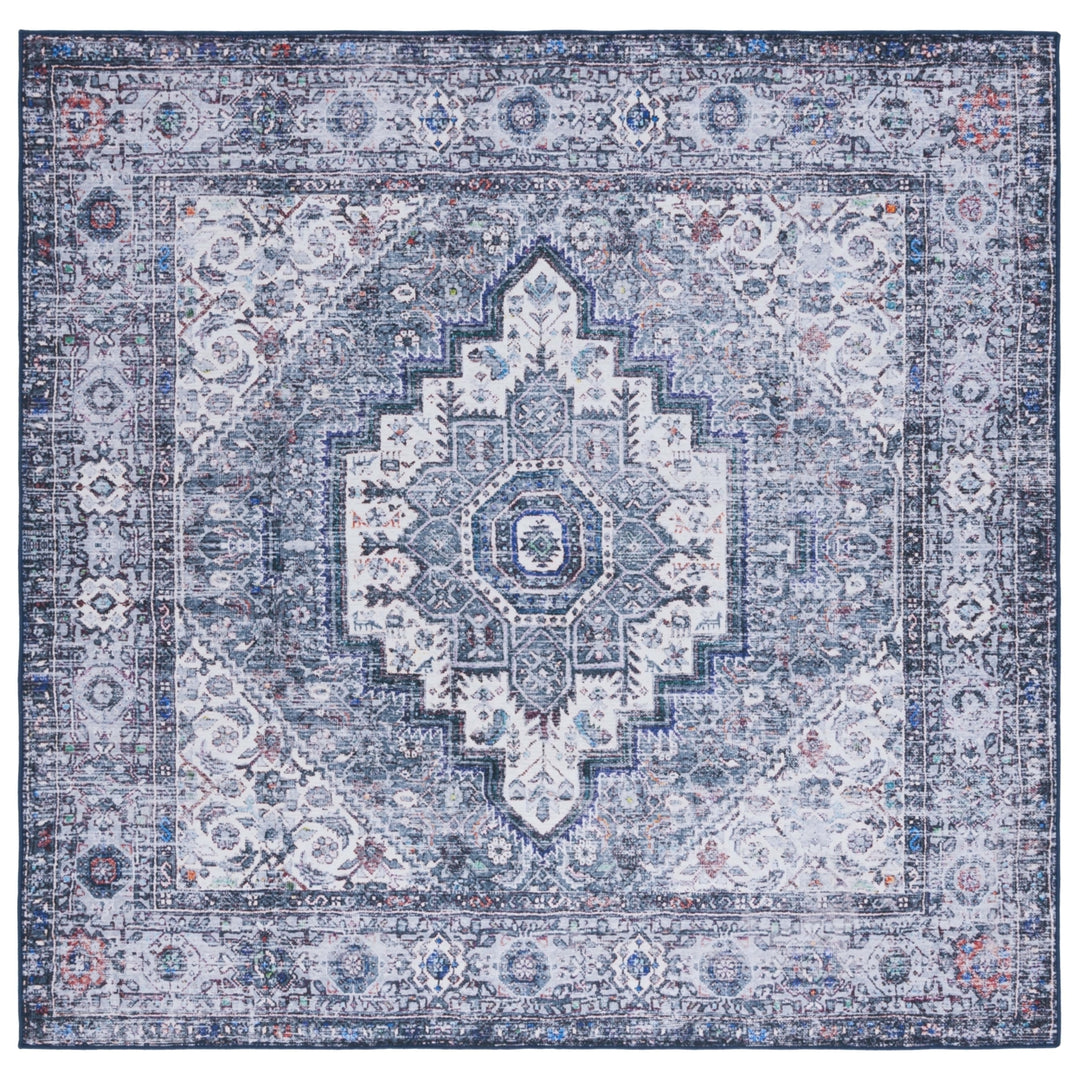 SAFAVIEH Tucson Collection TSN182Q Red / Navy Rug Image 5