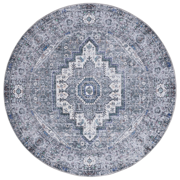 SAFAVIEH Tucson Collection TSN181B Beige / Blue Rug Image 1