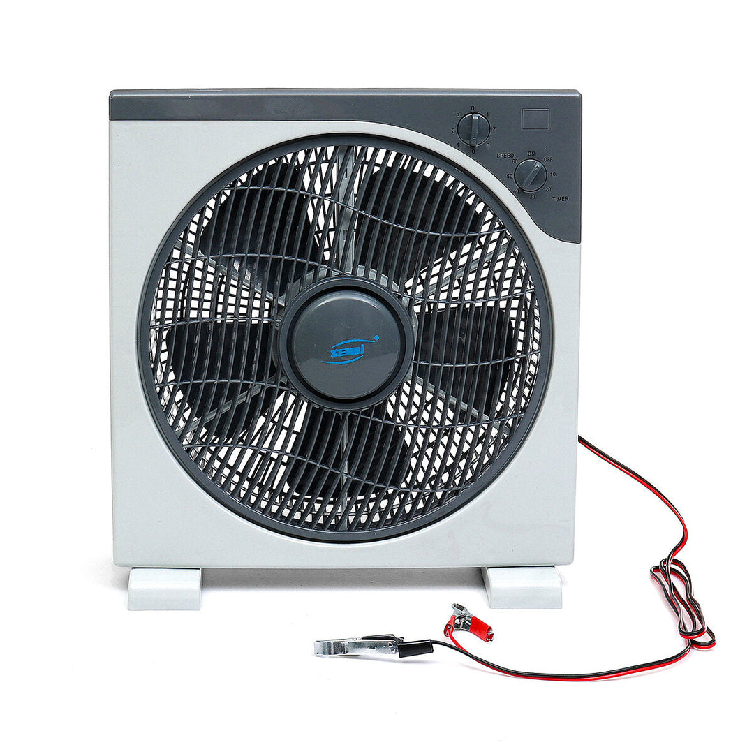 DC12V 11W Fan Portable Solar Fan Silent Cooling Fan with Crocodile Clip 3 Gear Wind Speed for Home Bedroom Image 8