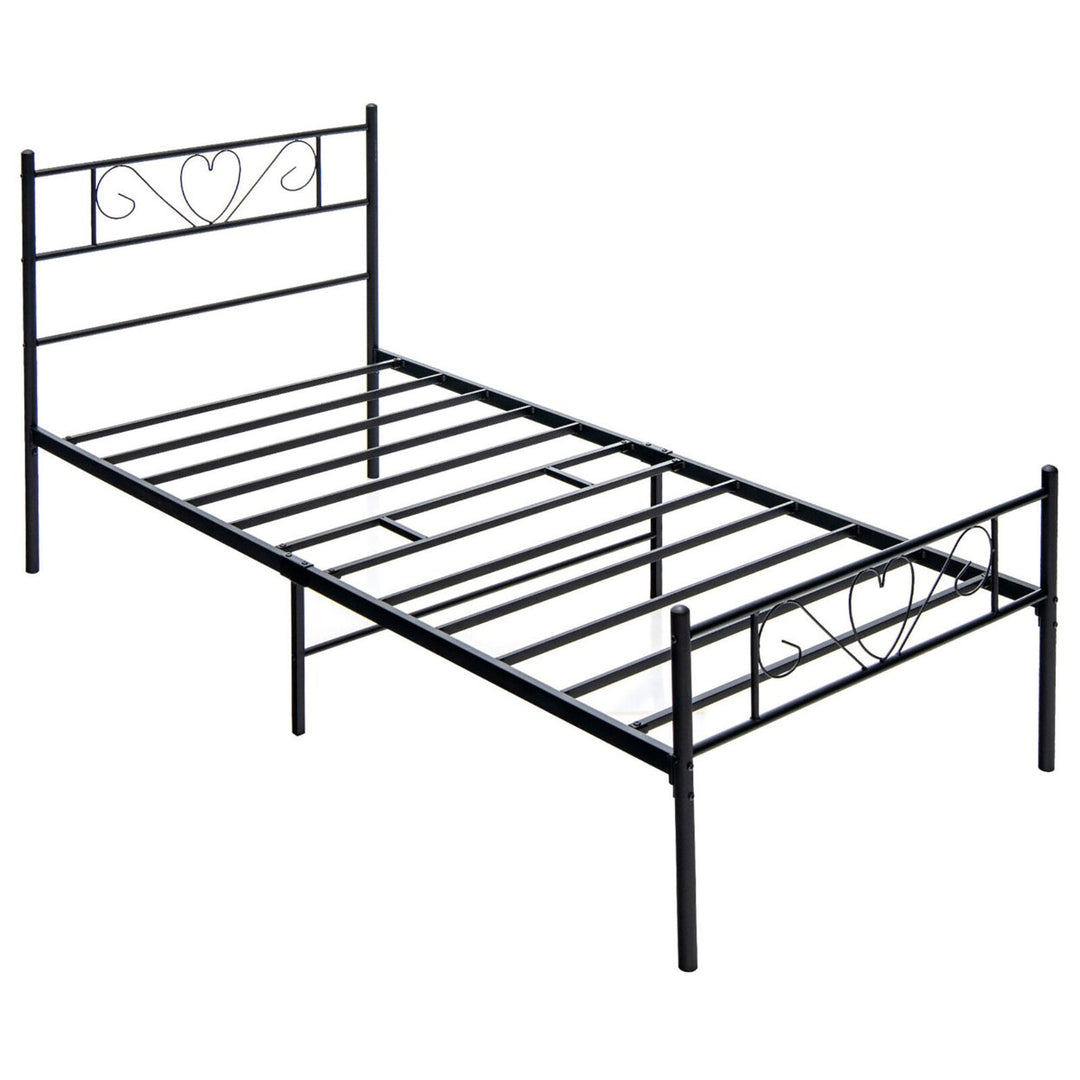 Twin XL Metal Platform Bed Frame Heavy-duty Steel Slat Support with Storage Image 9