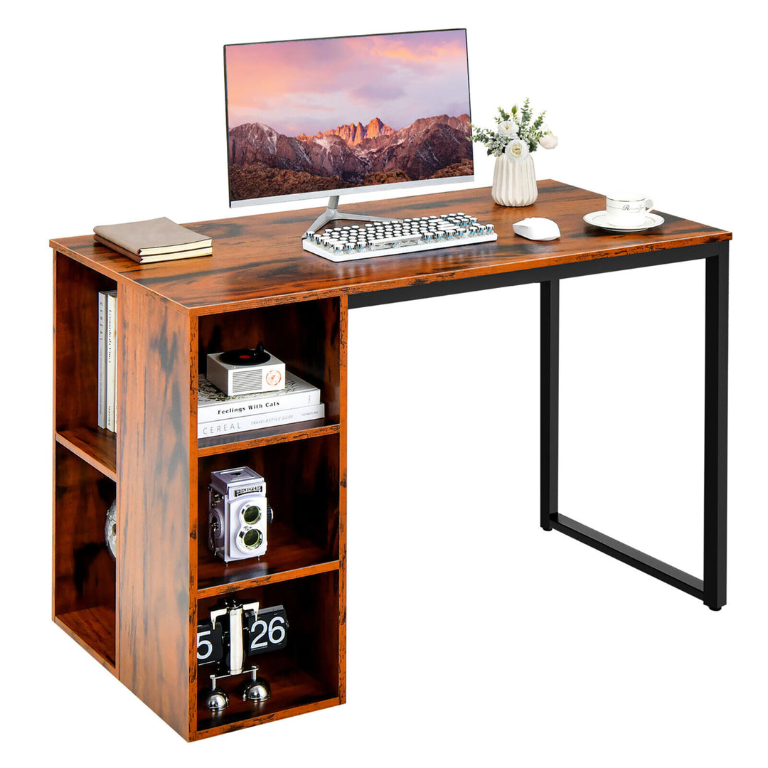 Home Office Computer Desk Laptop Table Writing Workstation w/ 5 Cubbies Image 5