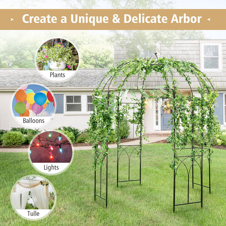 Birdcage Shape Garden Arbor Pergola Climbing Plants Stand Rack for Wedding Party Image 5