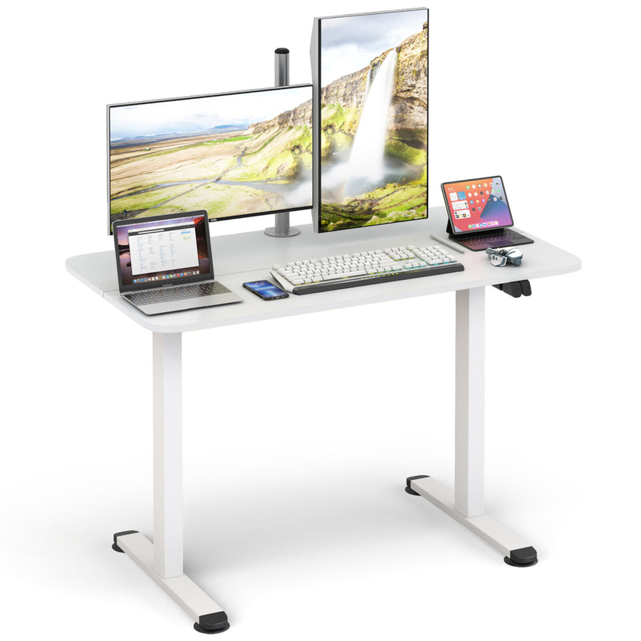 Electric Standing Desk Adjustable Stand up Computer Desk Anti-collision Image 1