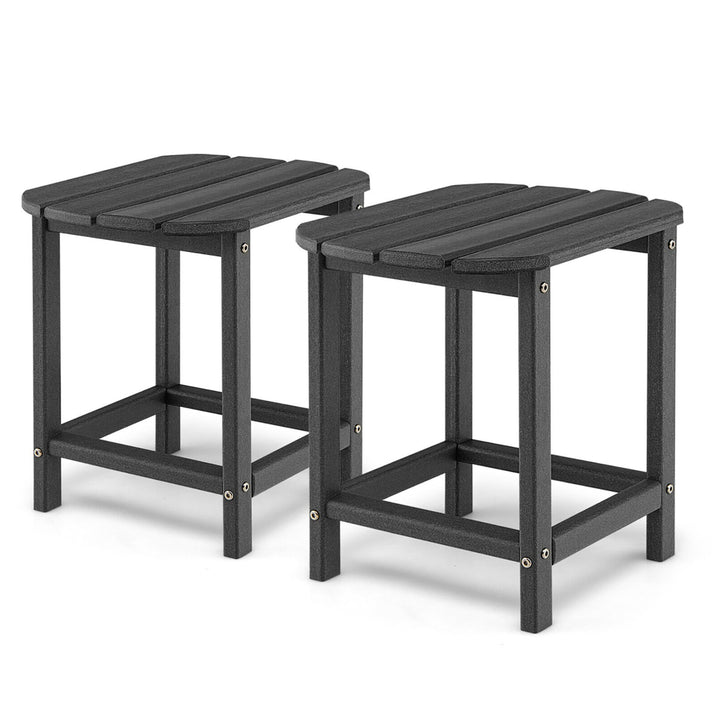 2PCS 18 Patio Adirondack Side Table Weather Resistant HDPE Garden Yard Image 1