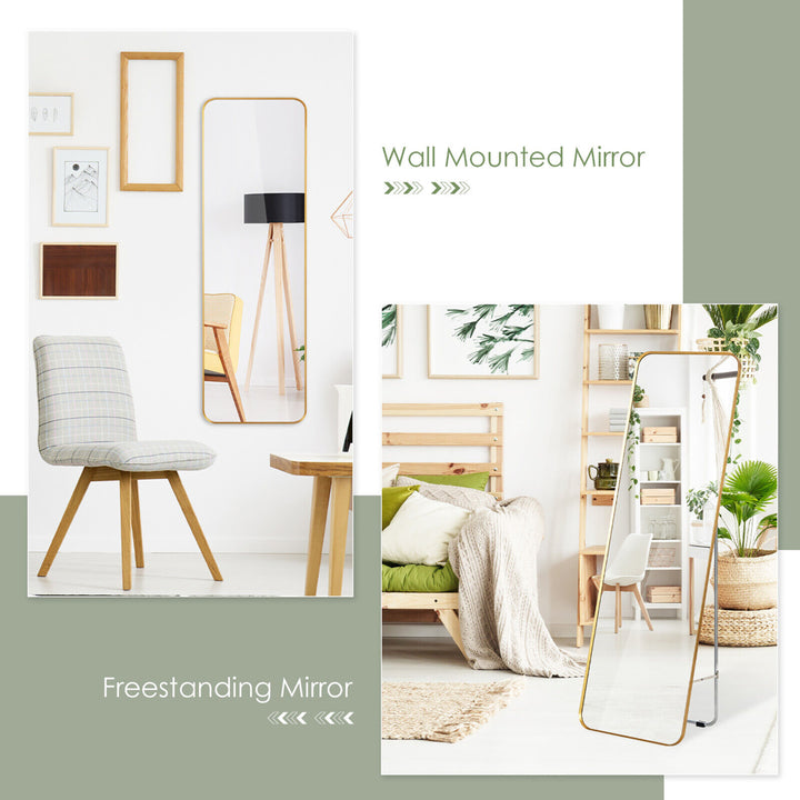 Full Length Wall Mounted Hanging Mirror with Stand Free Standing Body Mirror Image 8