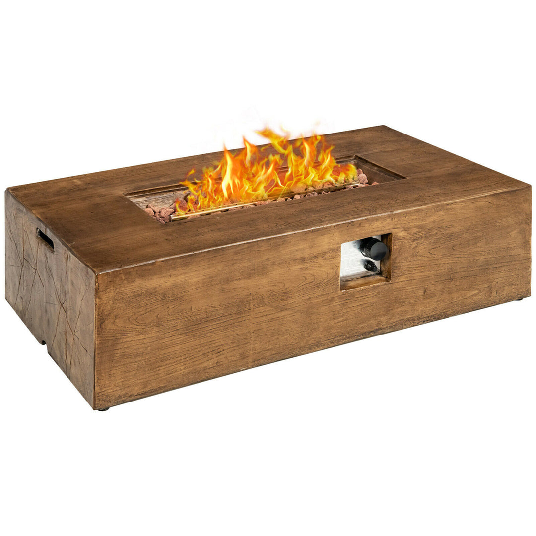 48 x27-inch Outdoor Gas Fire Pit Table 50,000 BTU W/ Lava Rocks and Cover Image 1