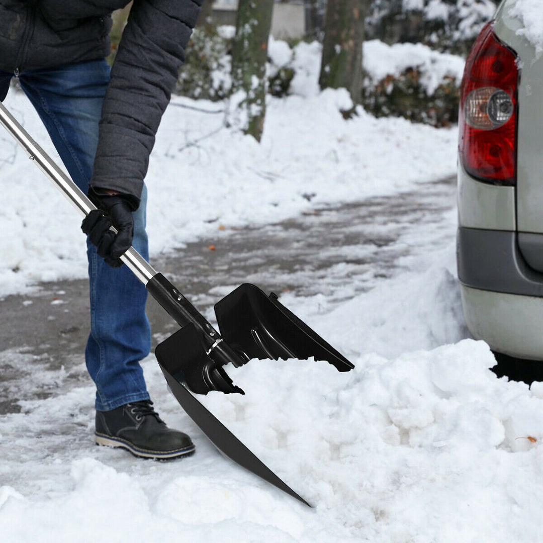 3-in-1 Snow Shovel w/Ice Scraper andSnow Brush Portable Shovel Kit Image 3