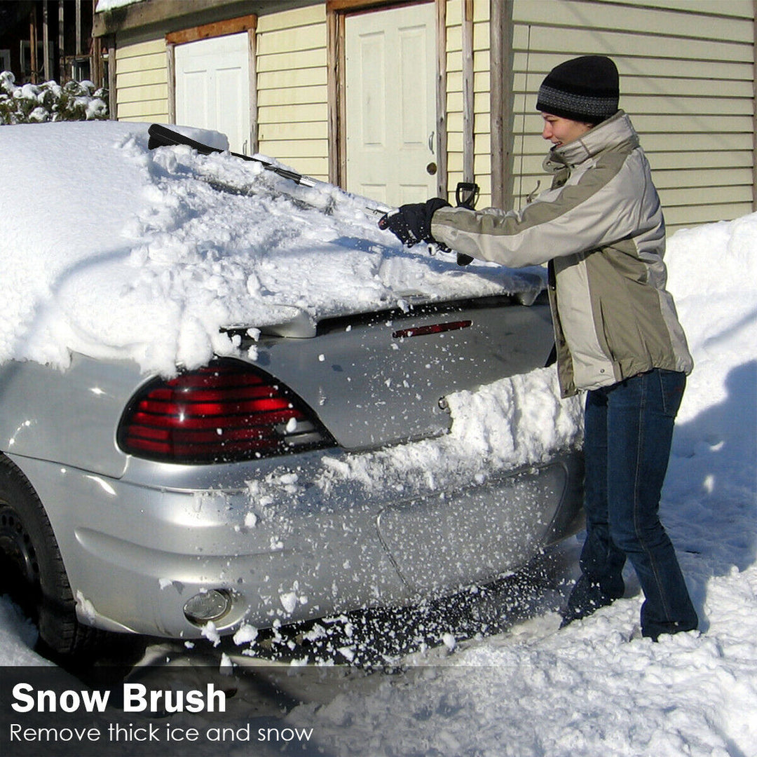 3-in-1 Snow Shovel w/Ice Scraper andSnow Brush Portable Shovel Kit Image 4