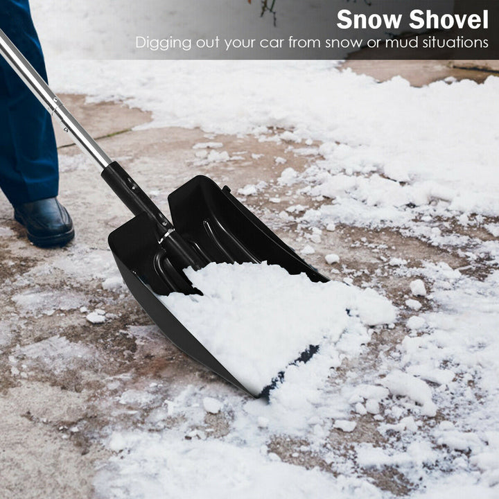 3-in-1 Snow Shovel w/Ice Scraper andSnow Brush Portable Shovel Kit Image 9