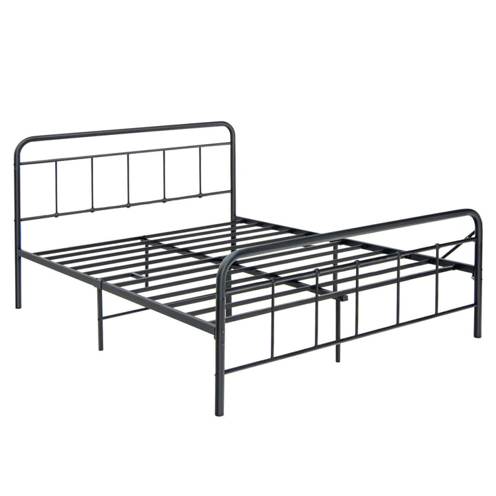 Full Size Heavy Duty Metal Bed Frame Headboard Platform Mattress Foundation Image 5