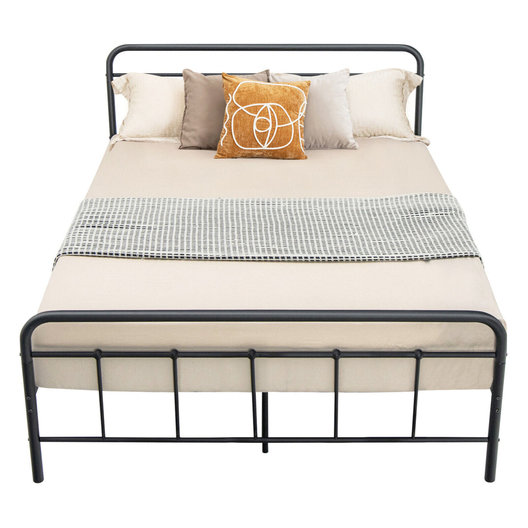 Full Size Heavy Duty Metal Bed Frame Headboard Platform Mattress Foundation Image 2