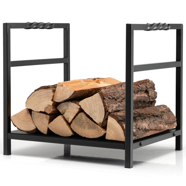 Firewood Rack Fireplace Log Holder Wood Steel Stove Bracket Stacking Rack Image 1