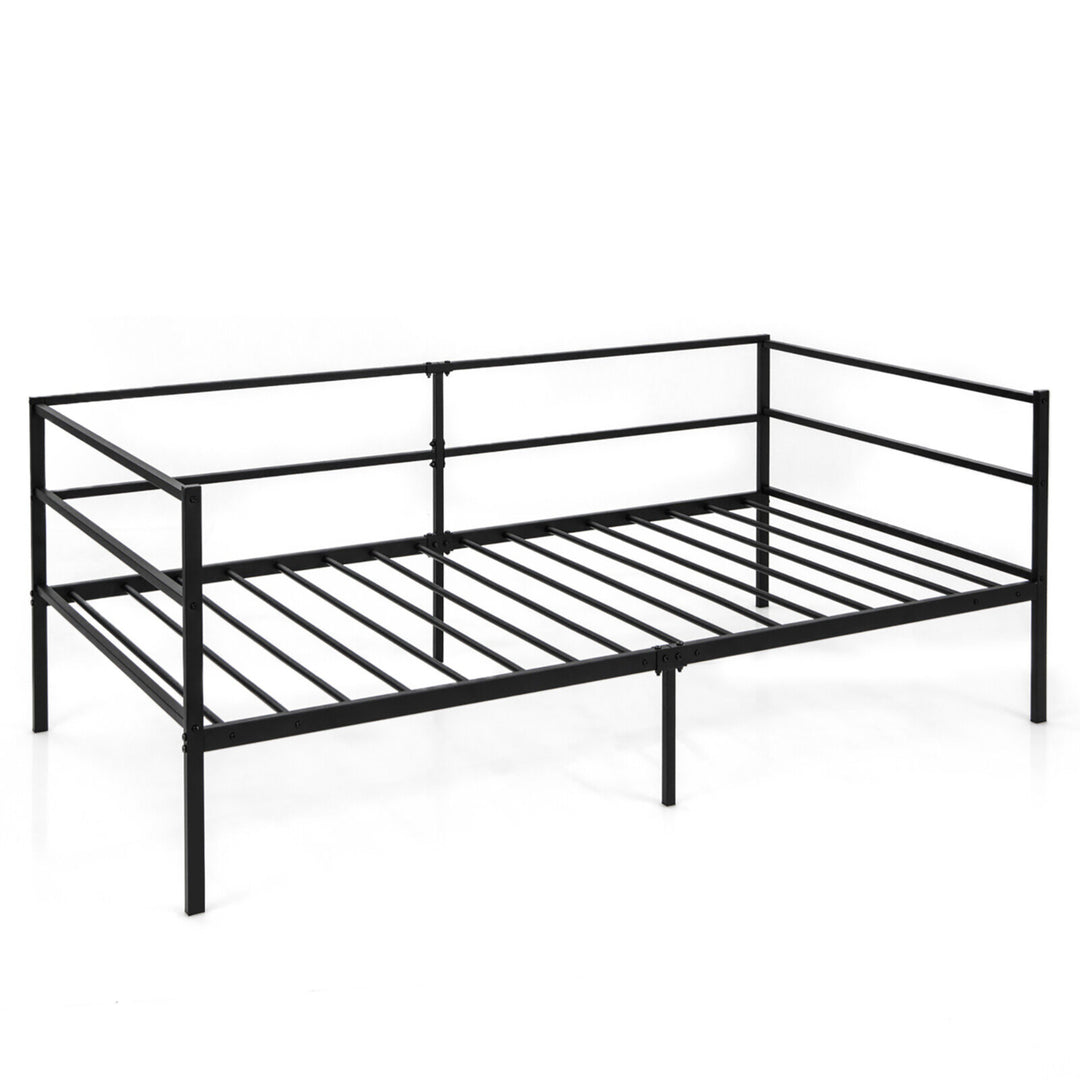 Twin Metal Daybed Frame Dual-use Platform Sofa Bed for Living Room Bedroom Image 4