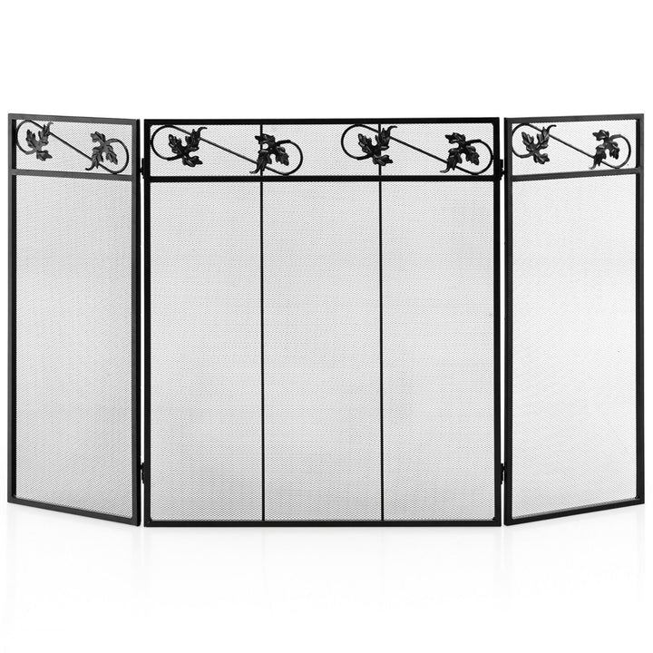 3-Panel Fireplace Screen Decor Cover Baby Child Pets Safty Folded Fire Doors Image 10