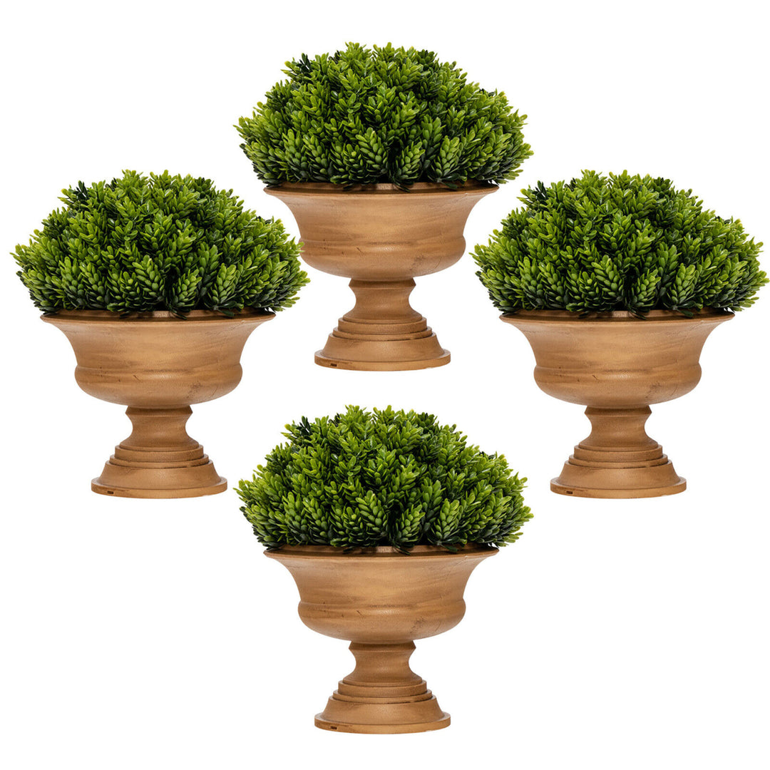 4-Pack Artificial Plants Fake Mini Potted Plant Small Greenery Decor for Indoor Image 1