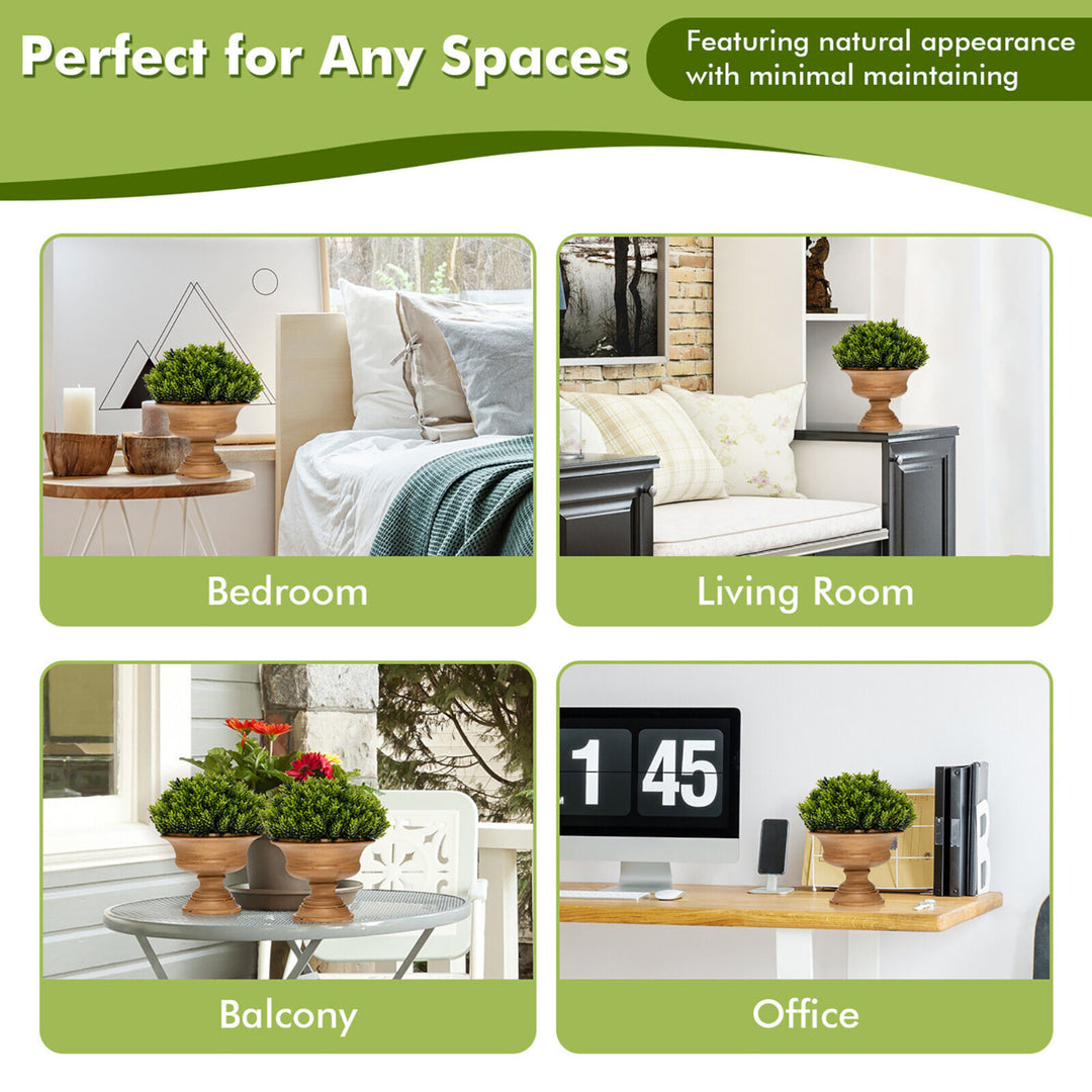 4-Pack Artificial Plants Fake Mini Potted Plant Small Greenery Decor for Indoor Image 7